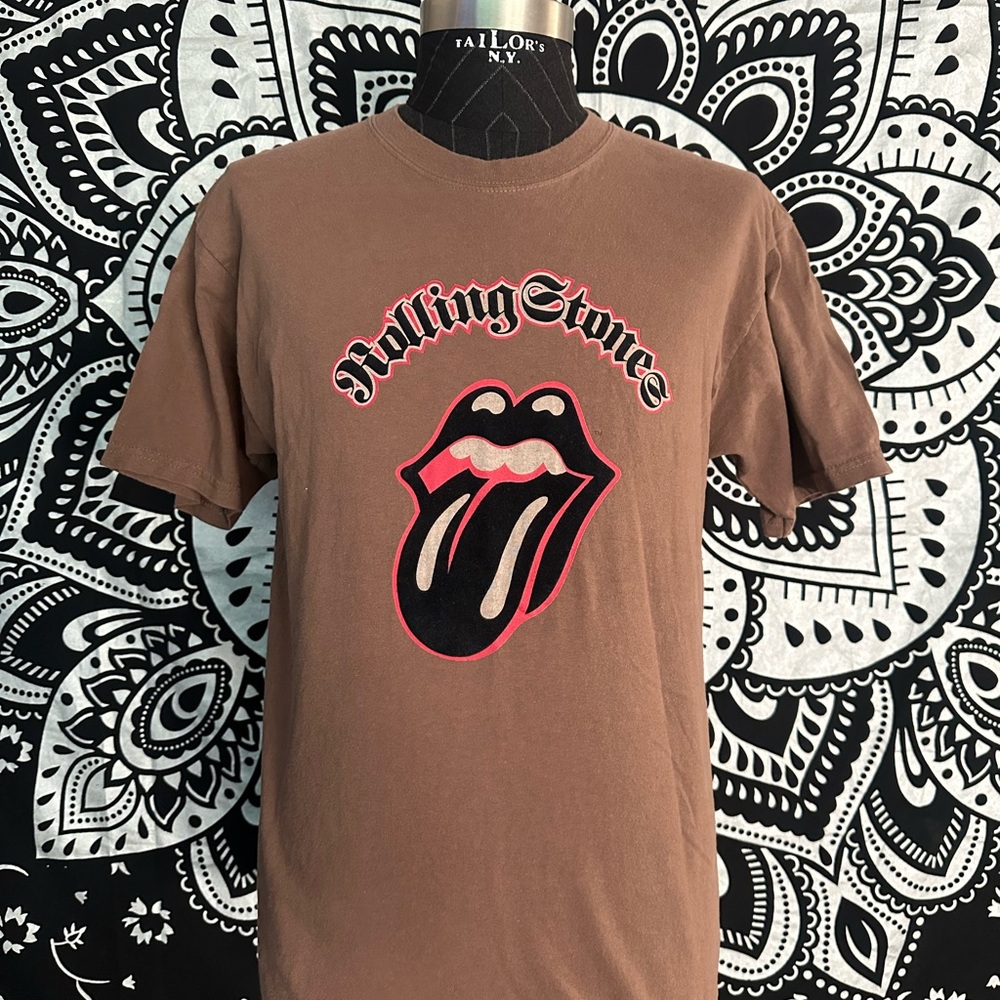 Brown Rolling Stones Graphic T-Shirt